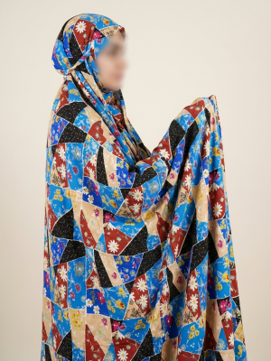 چادر نماز کیسه‌ای مقنعه‌دار طرح “چهل‌تکه سنتی”