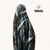 قواره چادری ژاکارد پشت کرپ زمینه مشکی