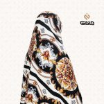 قواره چادر مجلسی زمینه سفید طرح سلطنتی