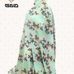 چادر رنگی طرح برگ ریزان زمینه سبز