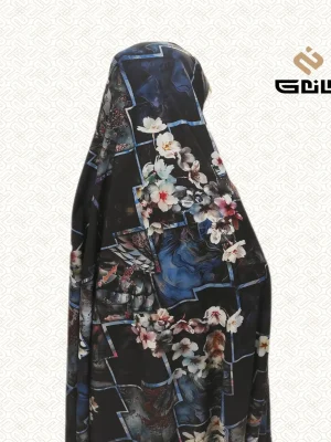 قواره چادر رنگی مجلسی زمینه مشکی
